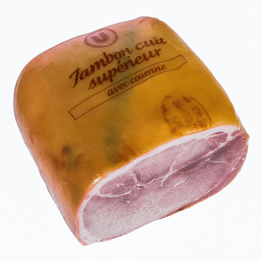 Jambon cuit supérieur avec couenne